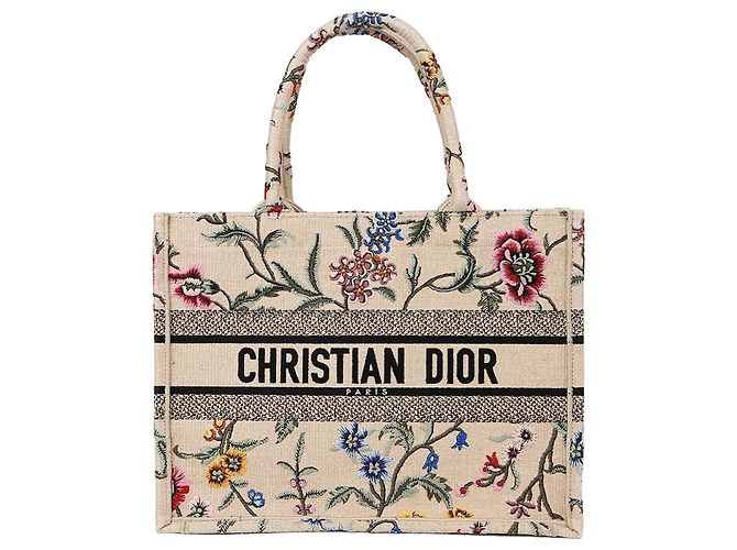 Saco Tote Dior em Ráfia Bege Marrom