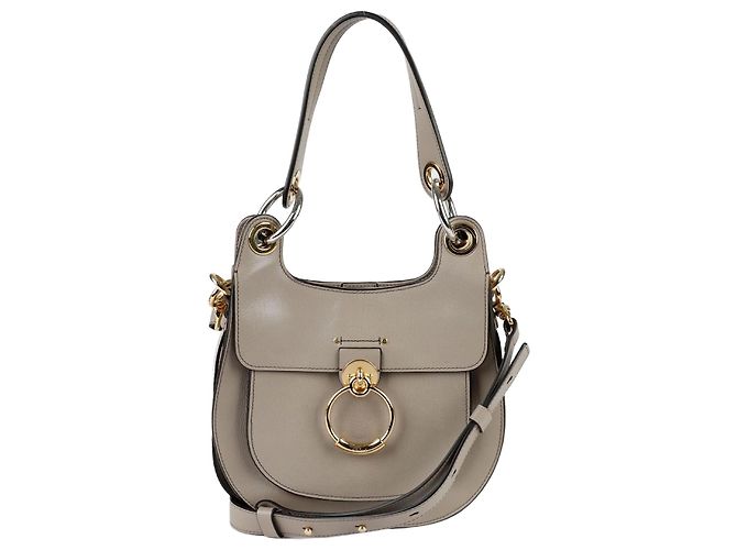 Chloé Tess Schulter- und Crossbody-Tasche Grau 