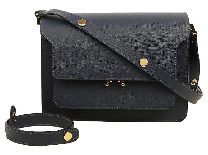 Marni Borsa a tracolla Trunk Medium Blu 
