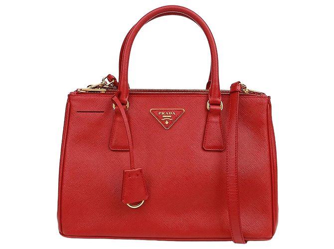 Prada Borsa a Tracolla Tote Saffiano Lux Rosso