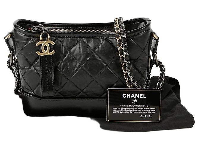 Chanel Bolsa Gabrielle Small de Ombro e Transversal Preto