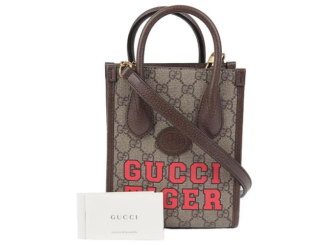 Gucci Mini Borsa a Spalla Interlocking Marrone