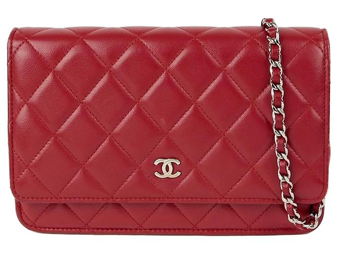 Chanel Borsa a tracolla Classic Woc Rosso