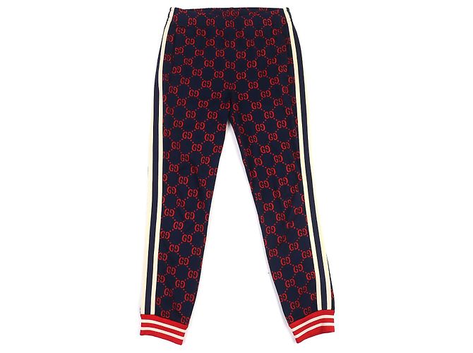 Gucci GG Jacquard-Baumwoll-Jogginghose Blau