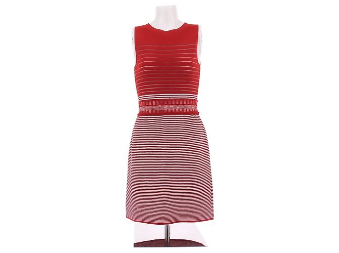Missoni Kleid rot gestreift aus Viskose