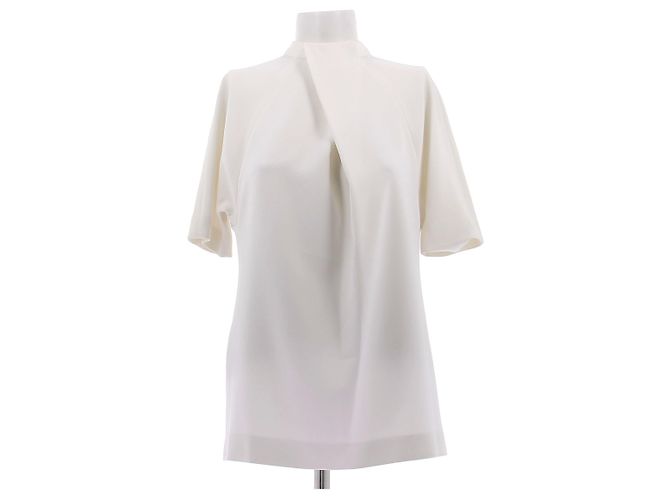 Top de seda blanco Balenciaga