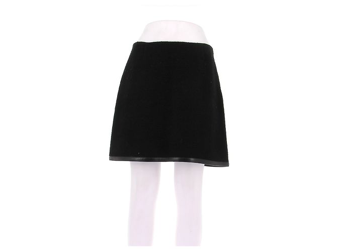 Falda de lana negra Prada Negro