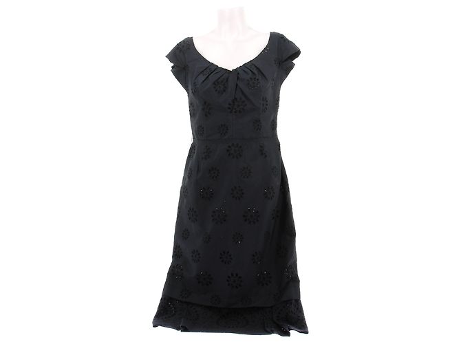Vestido Prada de algodón azul marino talla 42