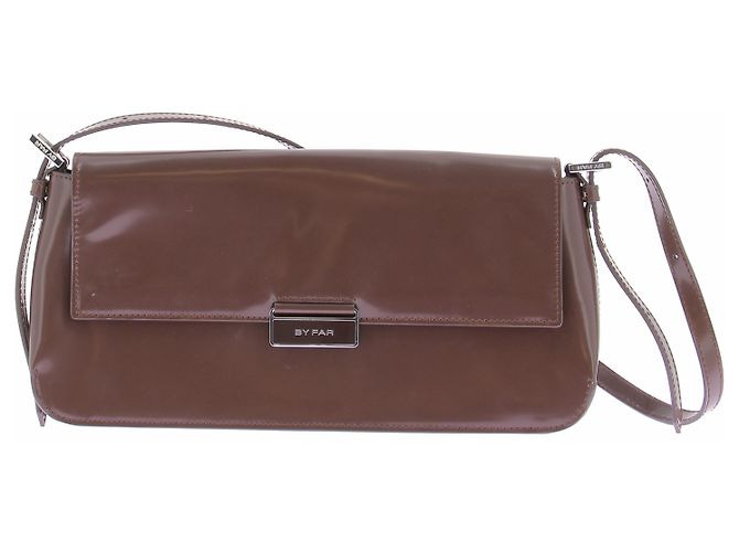 Sac à main By Far en cuir marron