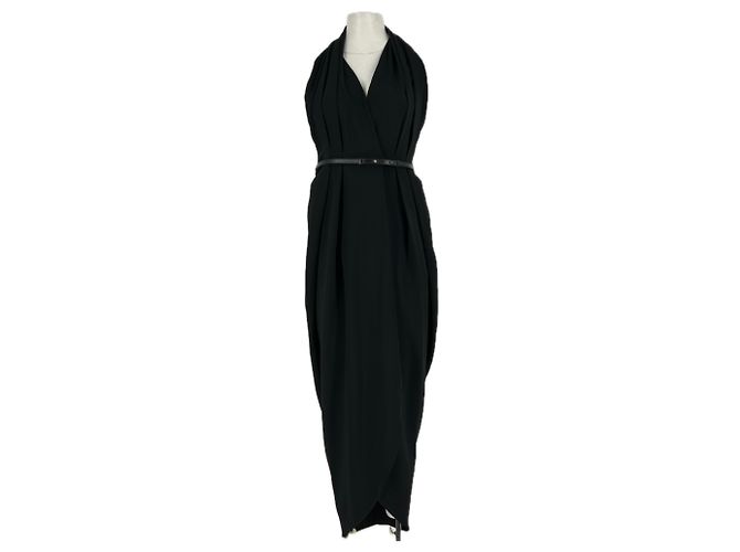 Alaïa Schwarzes Viscose Kleid Größe 40