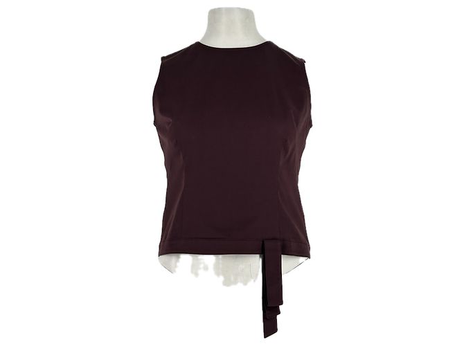 Top de algodón burdeos Paule Ka