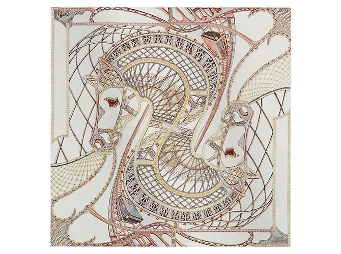 Hermès Lenço Chevaux dHephaistos Rosa