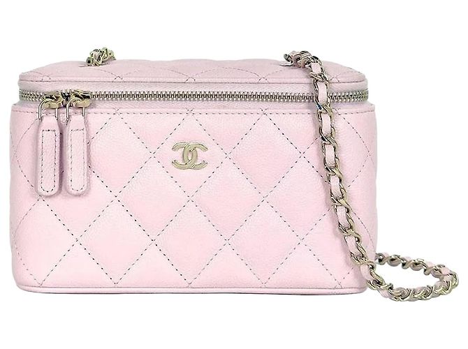 Chanel Série de trousses de toilette Vanity Chain Rose