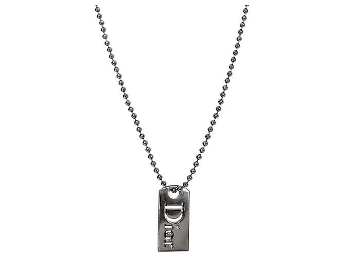 Collana Dior Plate Argento Metallo