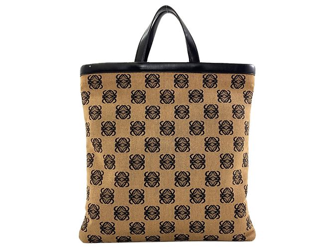Borsa Tote Loewe Anagram Marrone Nero