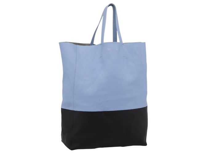 Céline Celine Vertical Bi-Cabas Tote Leather Large Azul