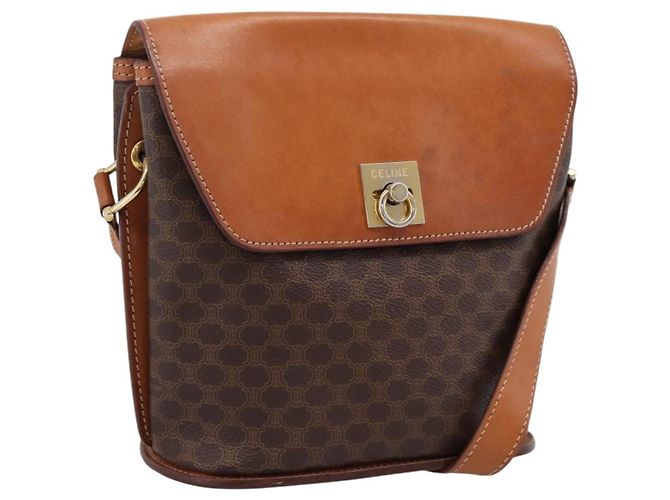 Céline Celine Macadam Leather Medium Marron