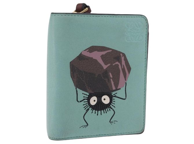 LOEWE Studio Ghibli Suswatari Portafoglio Pelle Verde Oro Auth 167501M D'oro