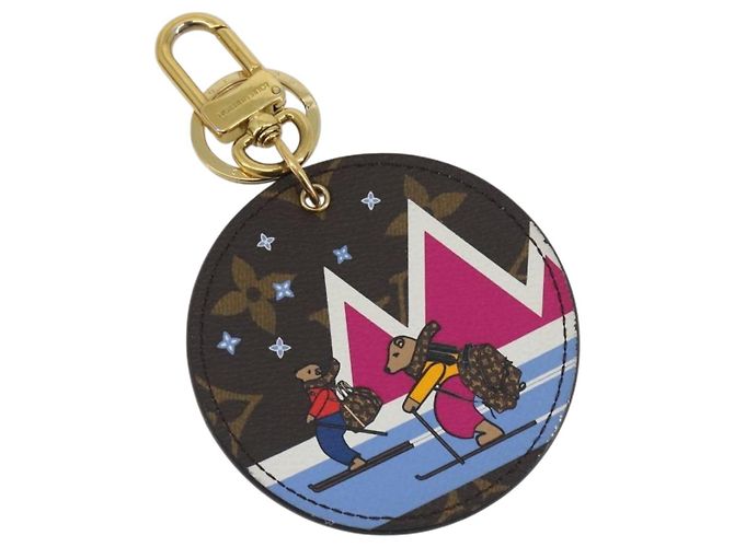 LOUIS VUITTON Monogram Christmas Bear Porte Cles Illustre M63756 Auth BA14911M Monogramma