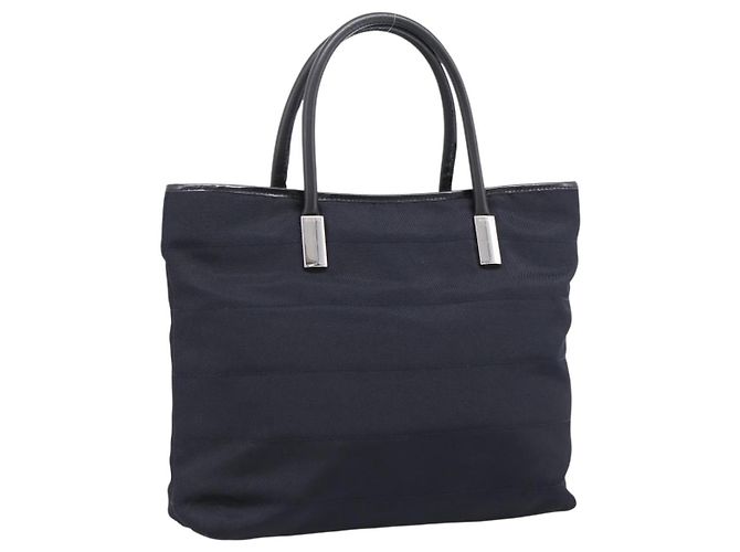 GUCCI Handtasche Nylon Navy Silver 002 2123 0457 Auth ep15803 Silber Marineblau
