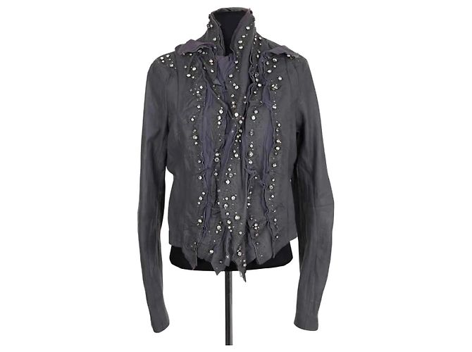 Givenchy Lederjacke Blau 