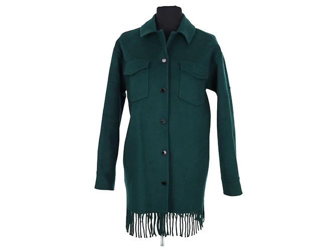 Sandro Green Wool Coat