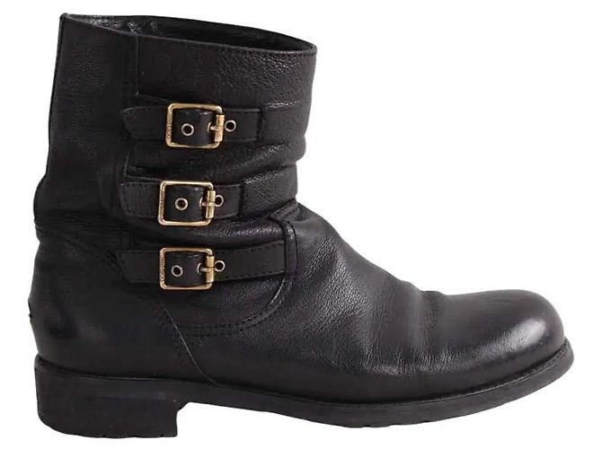 Jimmy Choo Botas pretas com fivelas Preto