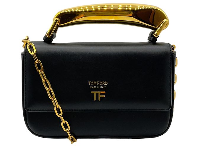 Borsa piccola Bianca in pelle nera Tom Ford Nero