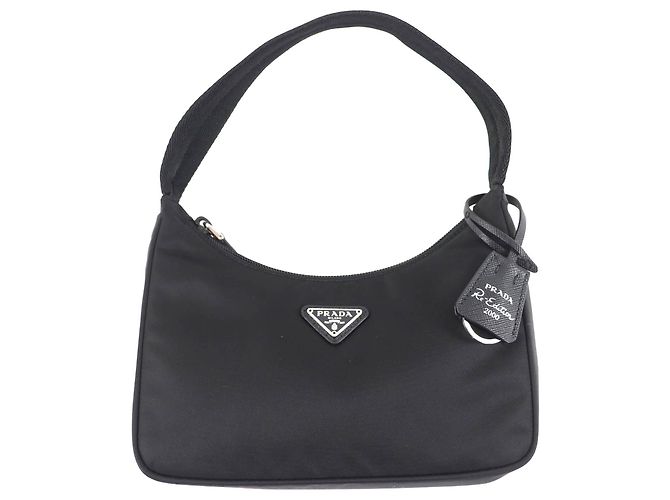 Borsa a tracolla Prada Mini Re Nylon Re-Edition 2000 Nera Nero