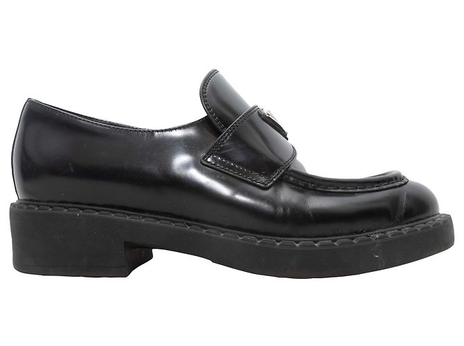 Prada Logo Loafer Schwarz Größe 38.5