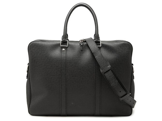Louis Vuitton Taiga Porte Documents Voyage PM Business Bag Schwarz