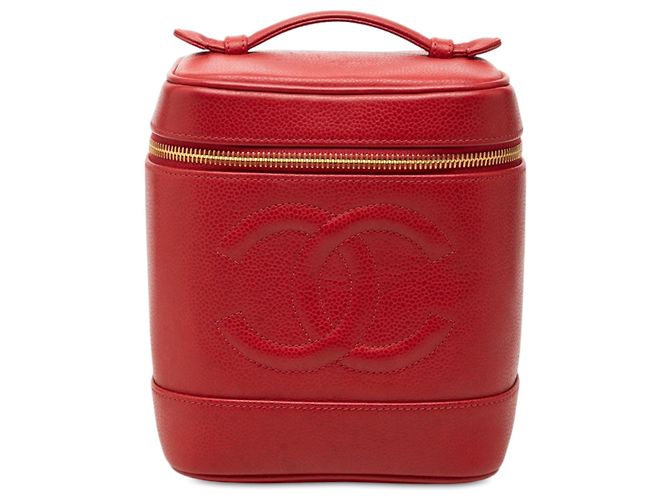 Bolso Vanity Chanel CC Caviar Rojo Roja