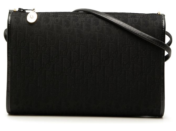 Borsa a tracolla Dior Diorissimo Trotter Canvas nera Nero