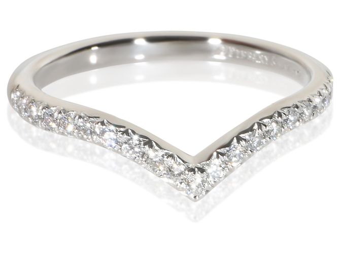 Tiffany & Co. Anello Soleste V Band in platino e diamanti