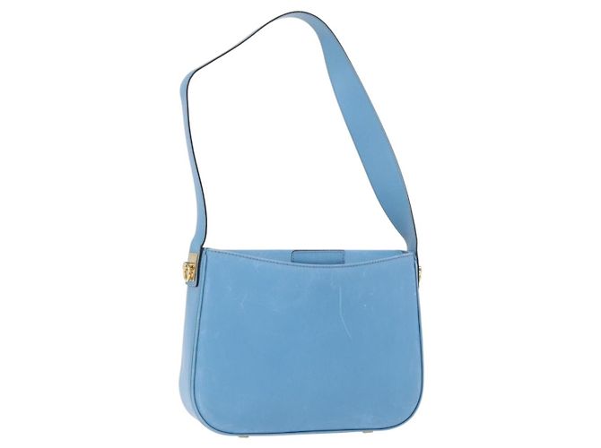 Céline CELINE Shoulder Bag Leather Light Blue Gold