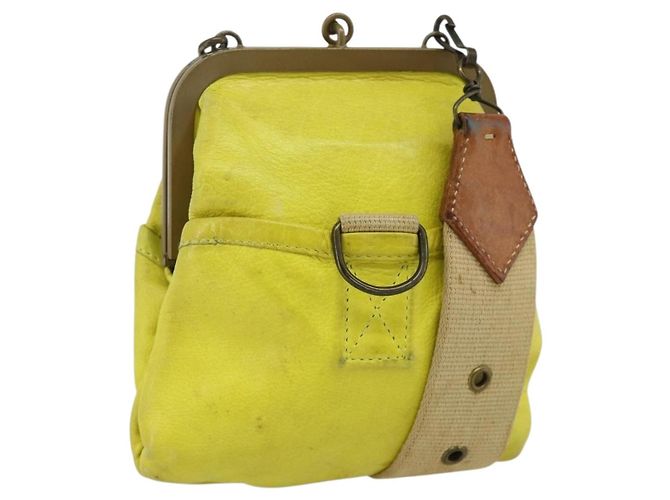Miu Miu Shoulder Bag Leather Yellow