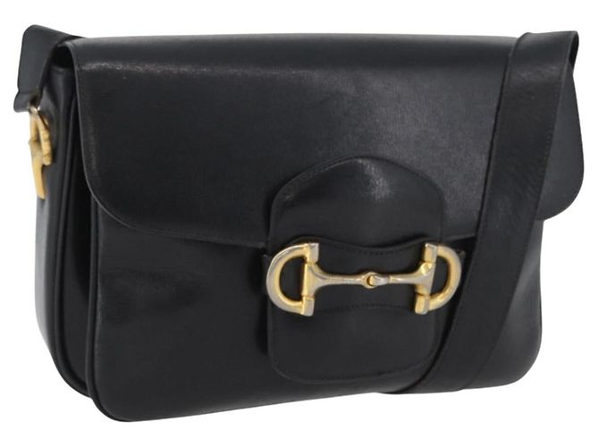 Céline CELINE Shoulder Bag Leather Black Gold