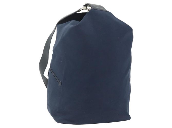 LOEWE Bolso de Hombro Canvas Navy Silver