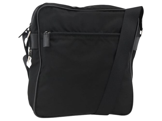 PRADA Schultertasche Nylon Black Silver