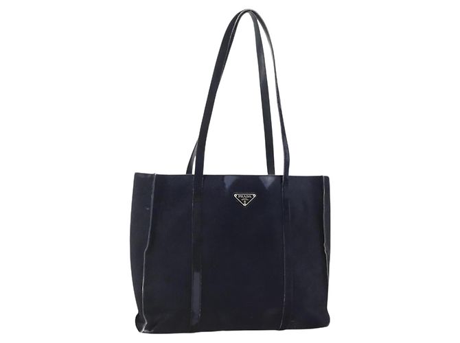 PRADA Tote Bag em couro Harako Navy