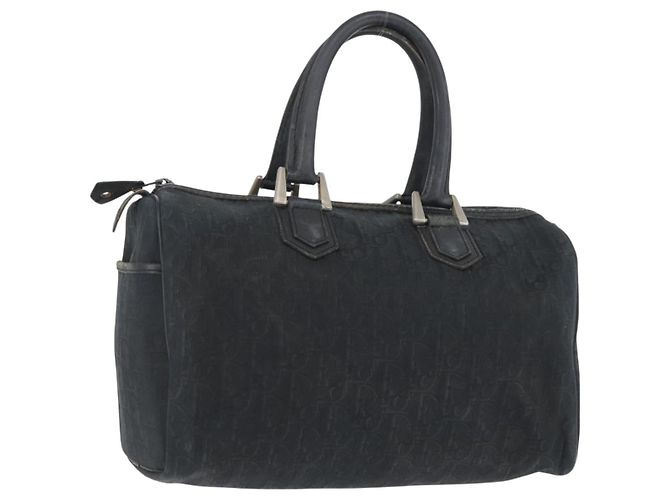 Christian Dior Trotter Canvas Hand Bag Black