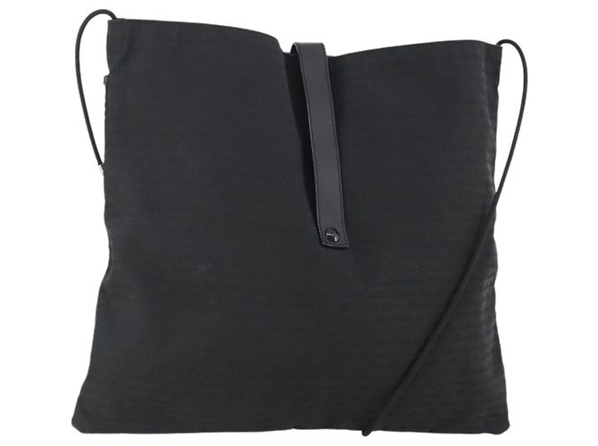 Christian Dior Shoulder Bag Canvas Black