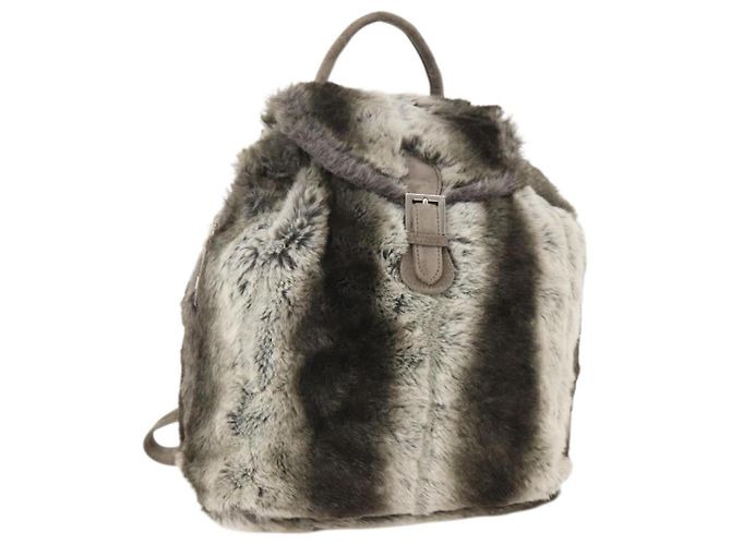 FENDI Rucksack Fell Beige Silver