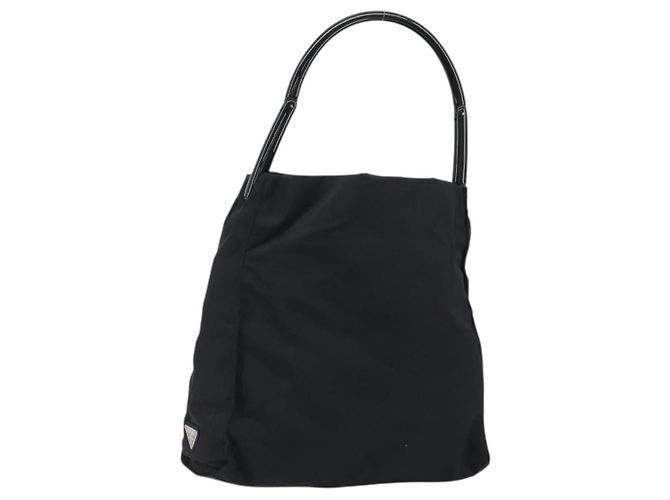 PRADA Handtasche Nylon Black Silver