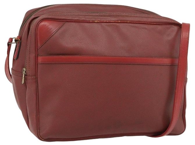 LOUIS VUITTON Challenge Cup Reporter Shoulder Bag Leather Red LV
