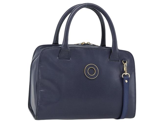 Céline CELINE Hand Bag Leather 2way Navy Gold