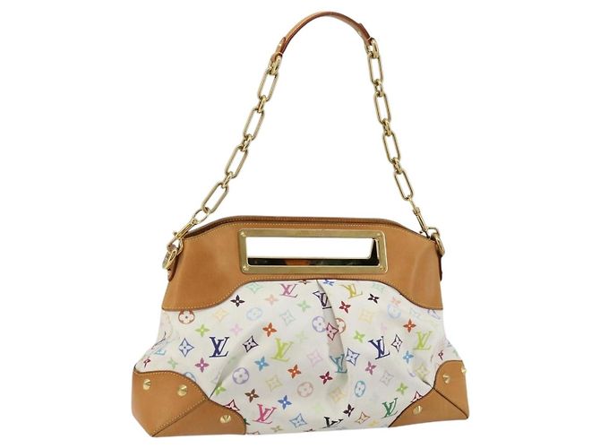 LOUIS VUITTON Monogram Multicolor Judy GM Shoulder Bag White M40253