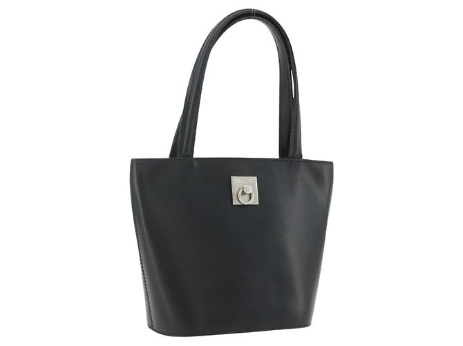 Céline Borsa a mano CELINE in pelle nera e argento, autentica 178117A