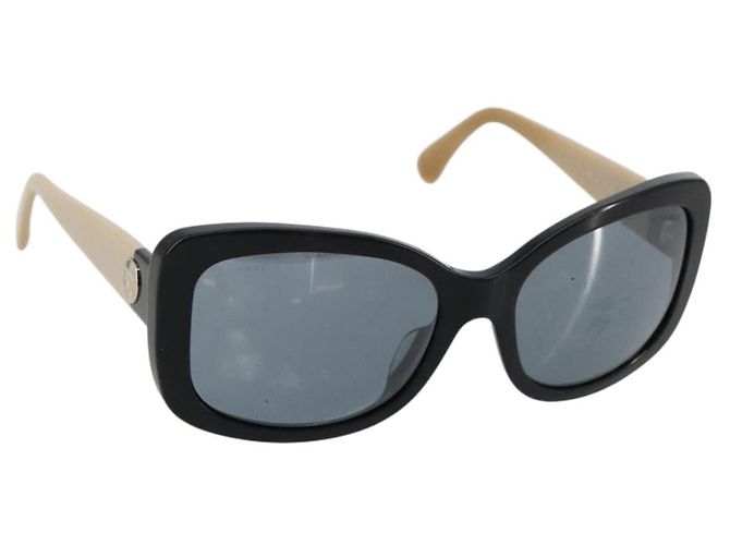 Gafas de sol CHANEL COCO Mark plástico Beige Negro CC