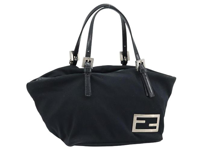 FENDI Handtasche Nylon Black Silver